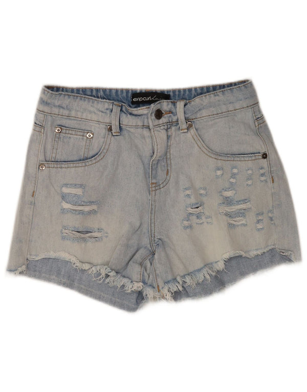 Pantaloncini di jeans invecchiati da donna Rip Curl W24 XS cotone blu