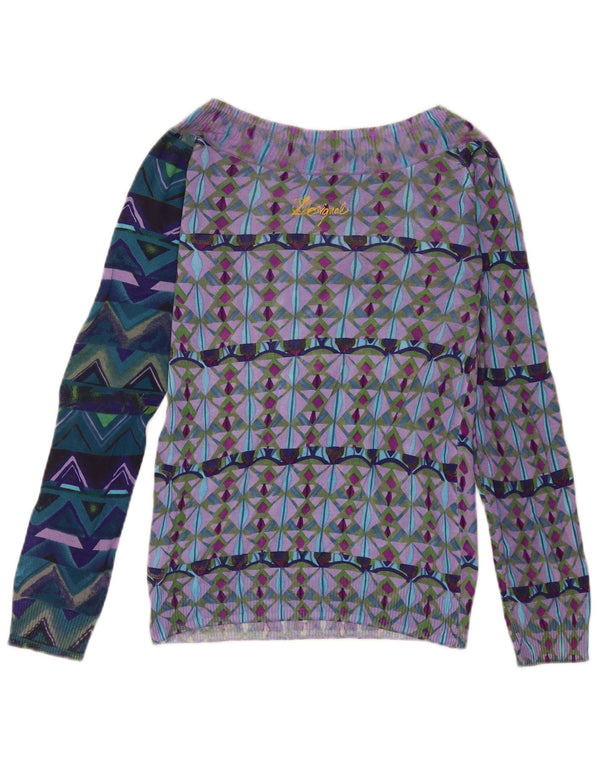 Desigual Top da donna con spalle scoperte UK 18 Large multicolore Bohemian