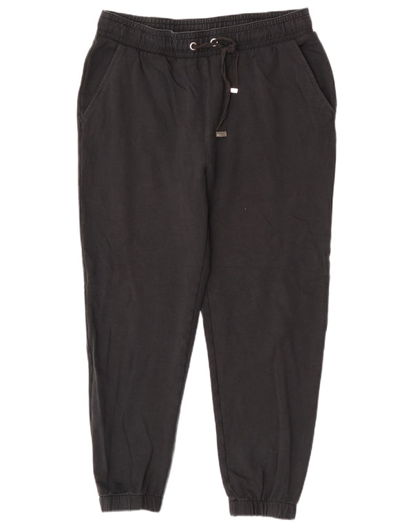 Pantaloni da tuta da donna Marks & Spencer Joggers UK 14 Large Nero Cotone