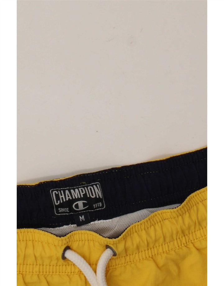 Pantaloncini da bagno grafici da uomo Champion giallo medio