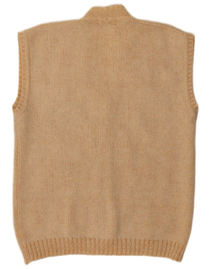 Maglione cardigan senza maniche da donna NAGPAL UK 16 grande floreale beige