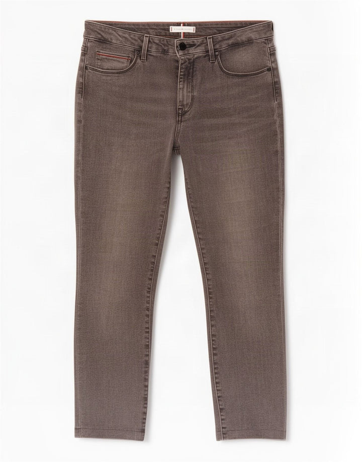 Jeans slim crop da donna Tommy Hilfiger W30 L25 Grigi