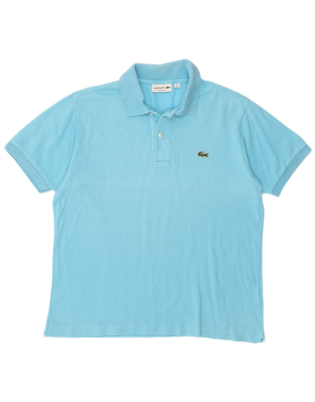 Polo da uomo Lacoste Classic Fit taglia 4 in cotone blu medio