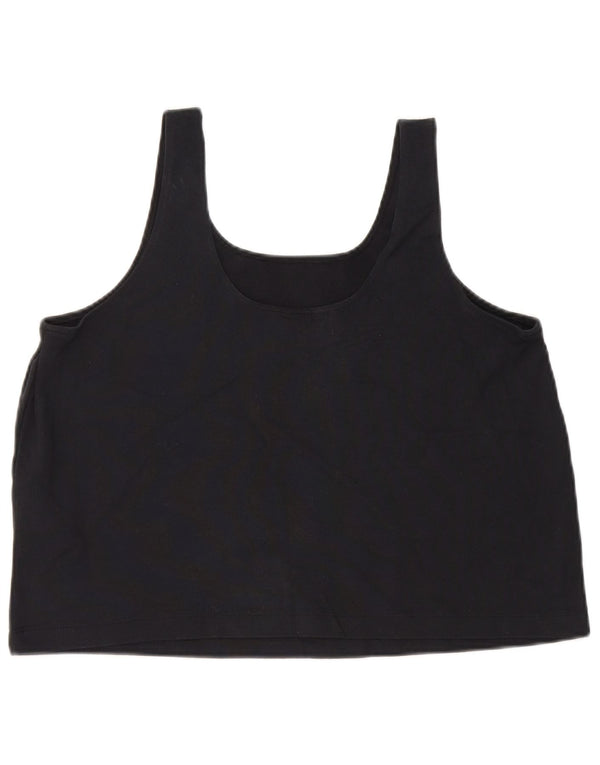 Canotta oversize corta da donna Nike UK 10 piccola in cotone nero