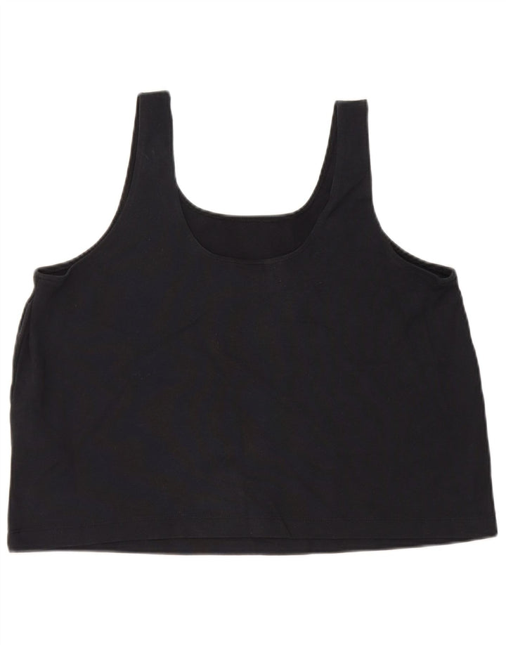 Canotta oversize corta da donna Nike UK 10 piccola in cotone nero