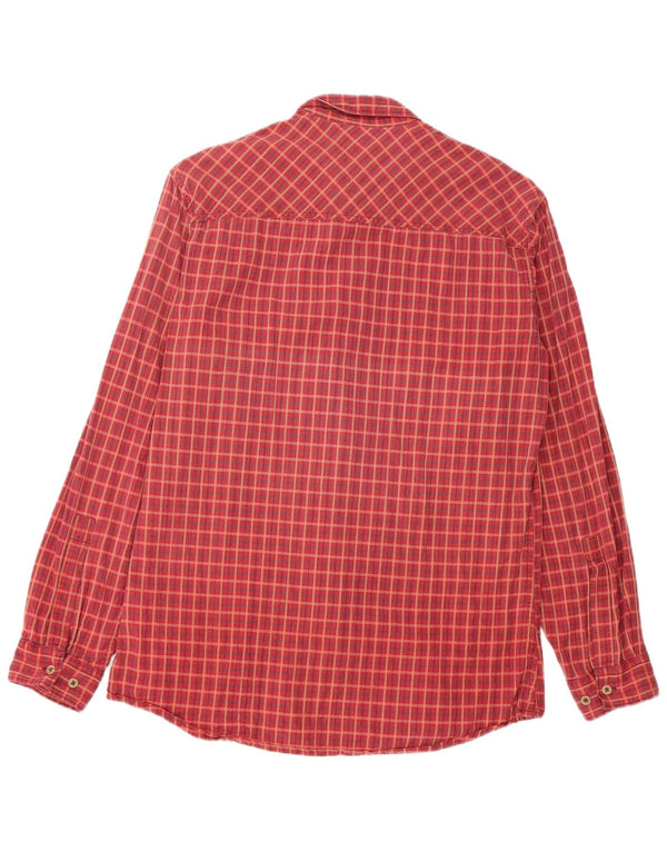 Camicia da uomo Marlboro Classics in cotone a quadri rossi grandi