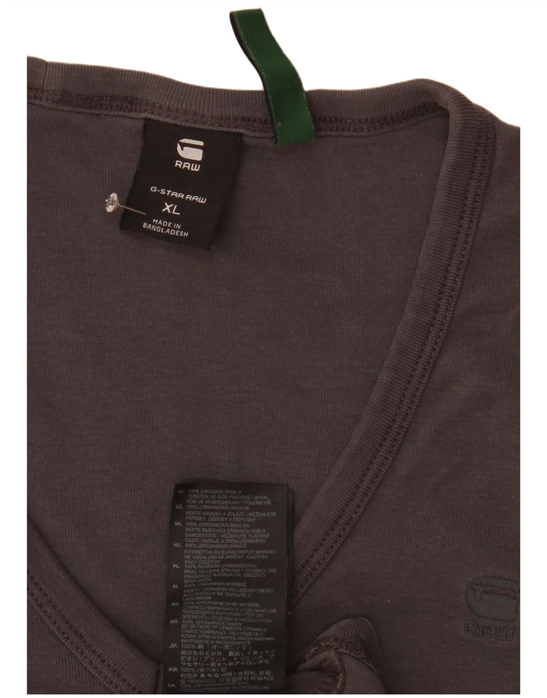 T-shirt da uomo G-Star Top XL in cotone grigio