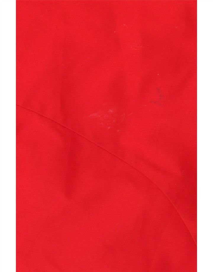 Giacca da tuta da uomo Adidas UK 42/44 Large Rosso Colourblock Poliestere