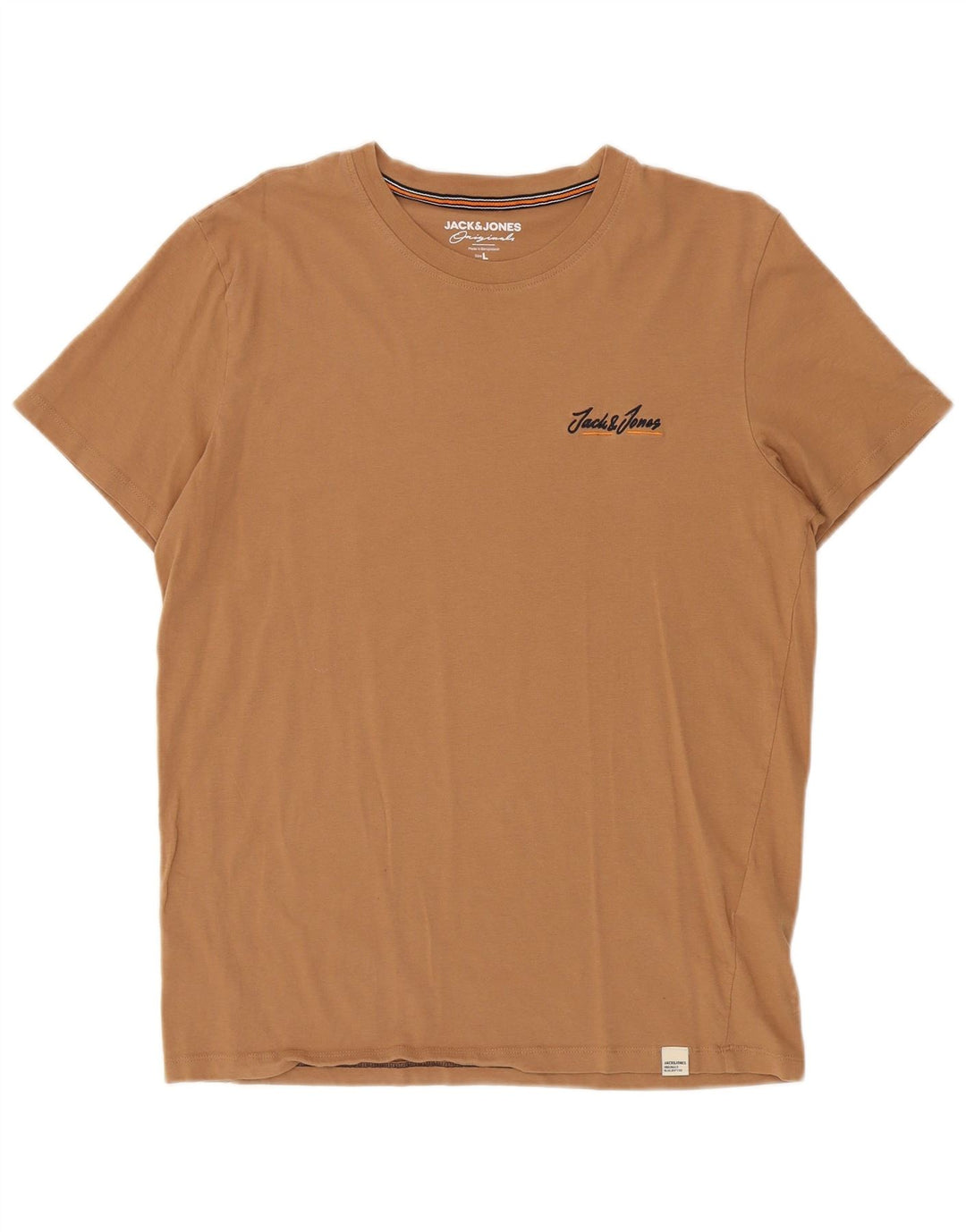 T-shirt da uomo Jack & Jones Top grande in cotone marrone
