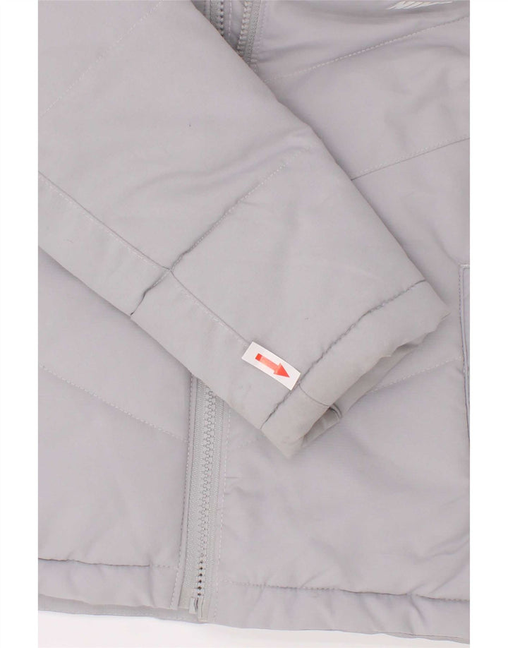 Giacca imbottita con cappuccio Nike da ragazzo 5-6 anni in poliestere grigio medio