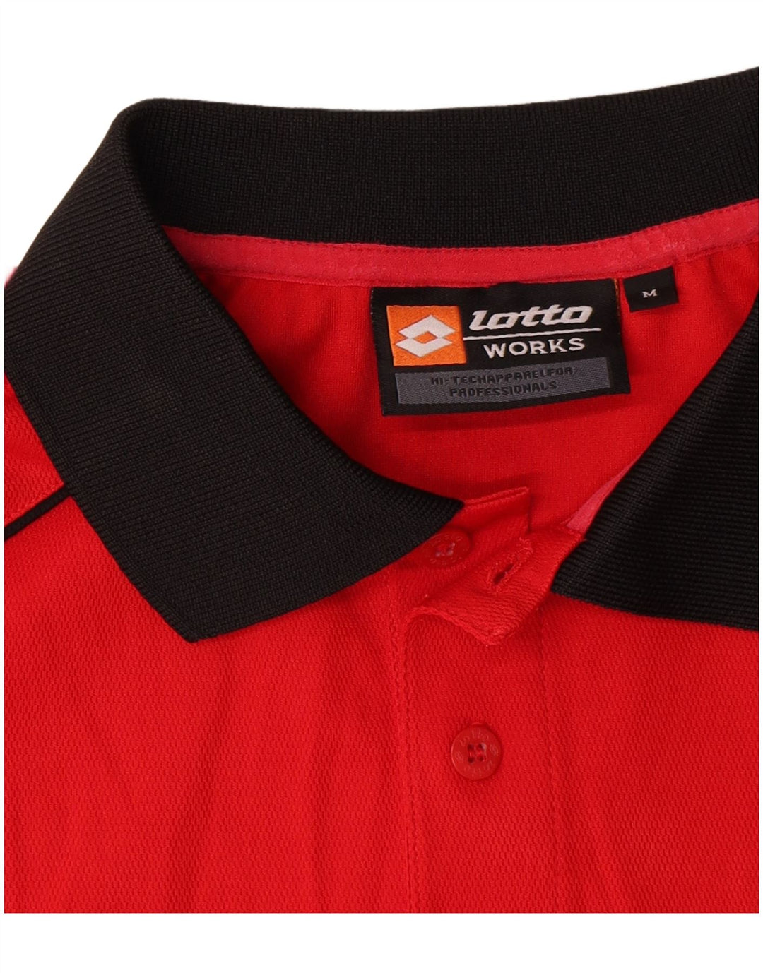 Polo da rugby da uomo Lotto in poliestere color block rosso medio