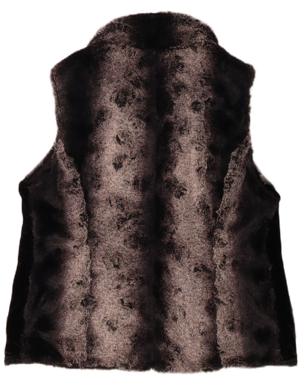 Gilet da donna in pelliccia sintetica Gerry Weber UK 16 grande grigio a righe