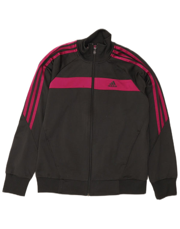 Giacca sportiva ADIDAS per ragazze con grafica 13-14 anni, color block nero