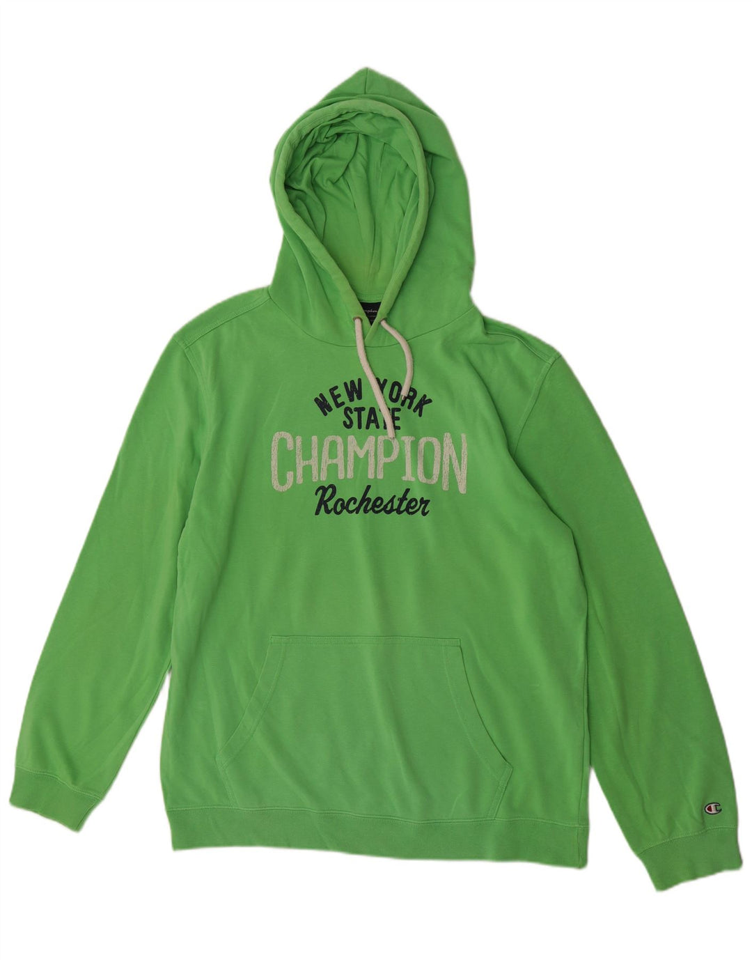 Felpa con cappuccio grafica da uomo Champion XL verde poliestere