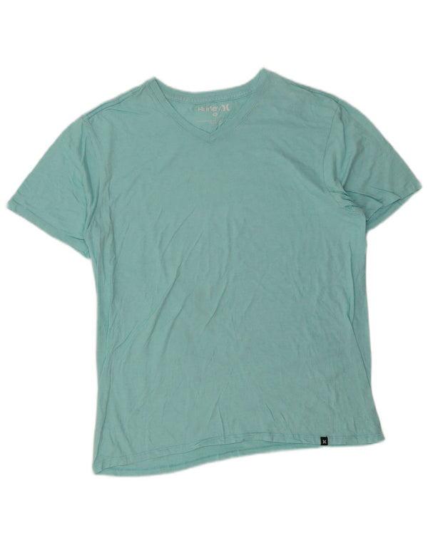 T-shirt da uomo Hurley Top Large in poliestere turchese