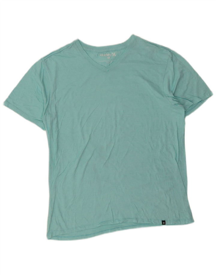 T-shirt da uomo Hurley Top Large in poliestere turchese