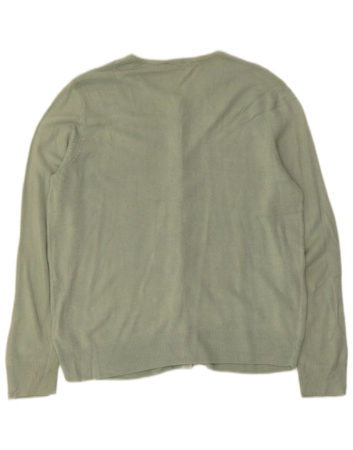 Maglione cardigan da donna Marks & Spencer UK 14 grande acrilico verde