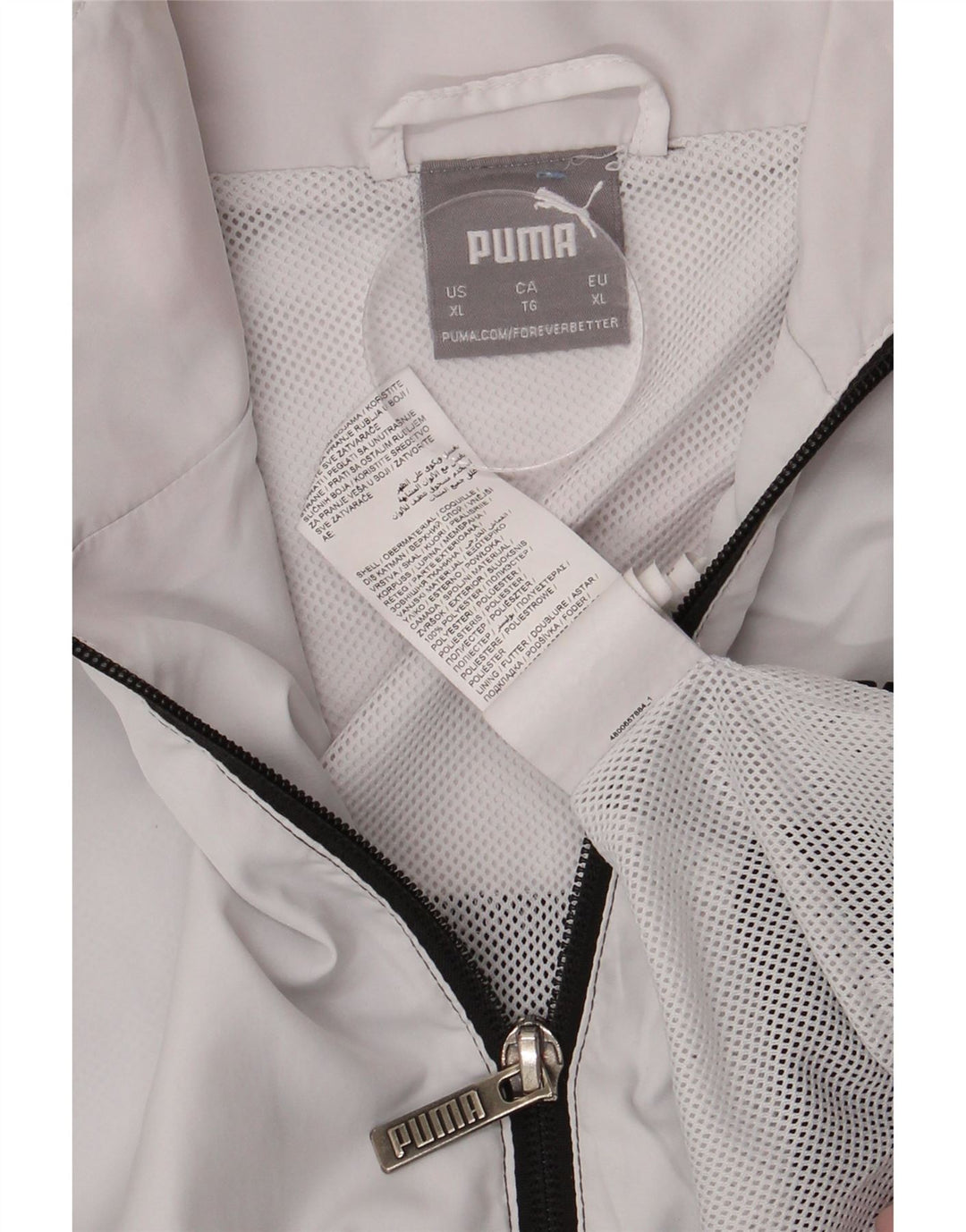 Giacca da tuta da uomo PUMA XL nera in poliestere color block