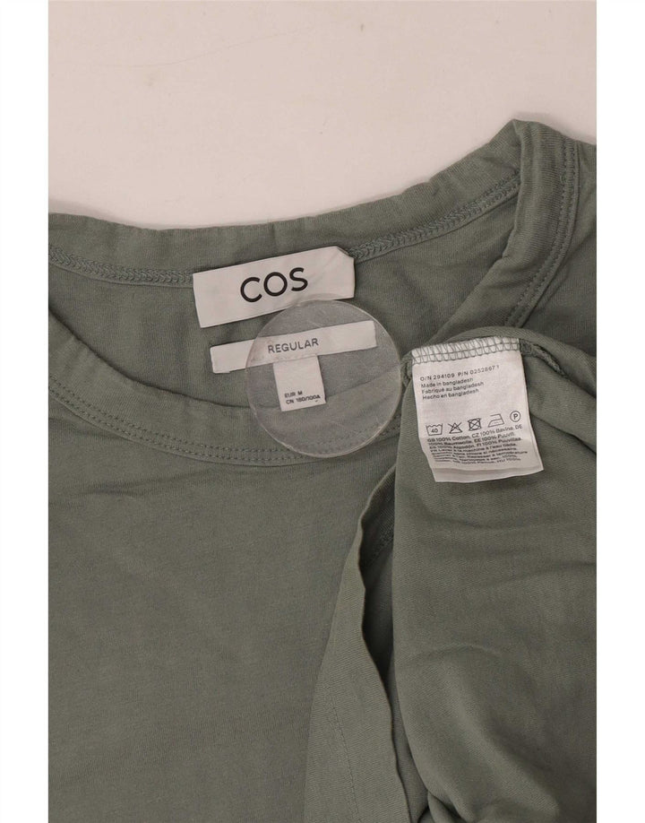 Cos T-shirt da uomo vestibilità regolare Top in cotone verde medio