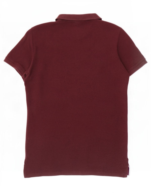 Polo grafica da uomo Superdry in cotone bordeaux medio
