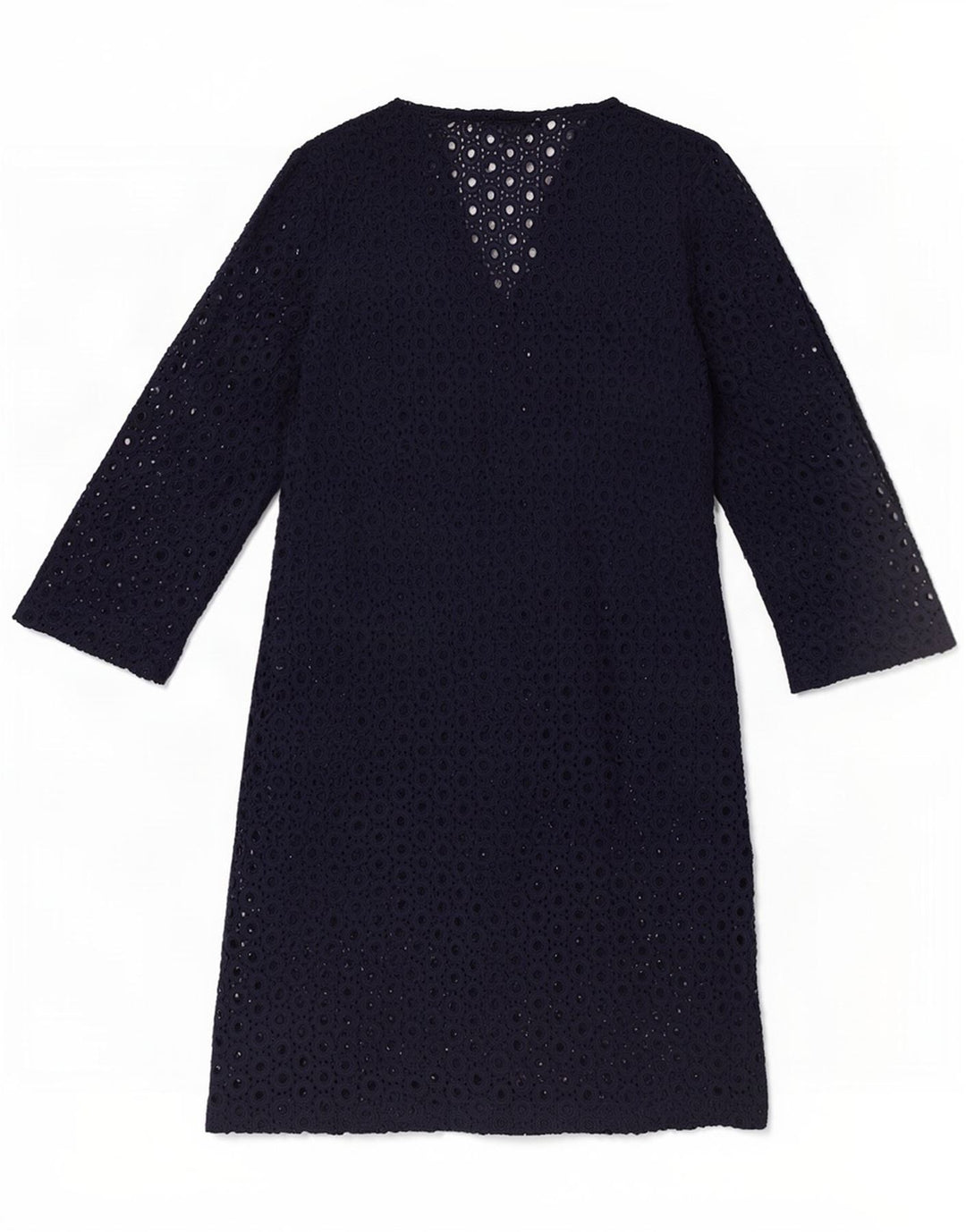 Abito basic da donna con maniche a 3/4 da spiaggia The White Company UK 10 piccolo blu navy