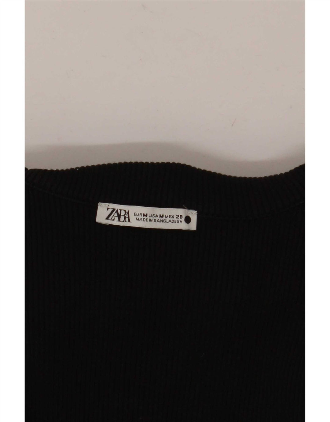 Abito polo a maniche lunghe da donna Zara UK 12 medio nero