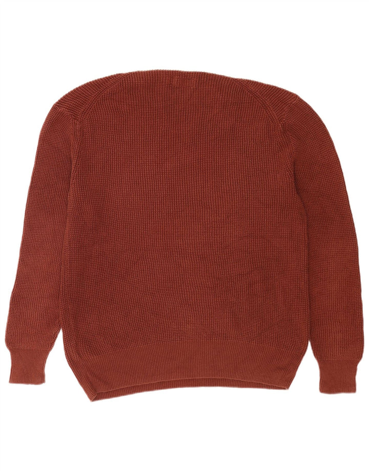 Maglione maglione girocollo da uomo All Saints in cotone marrone medio