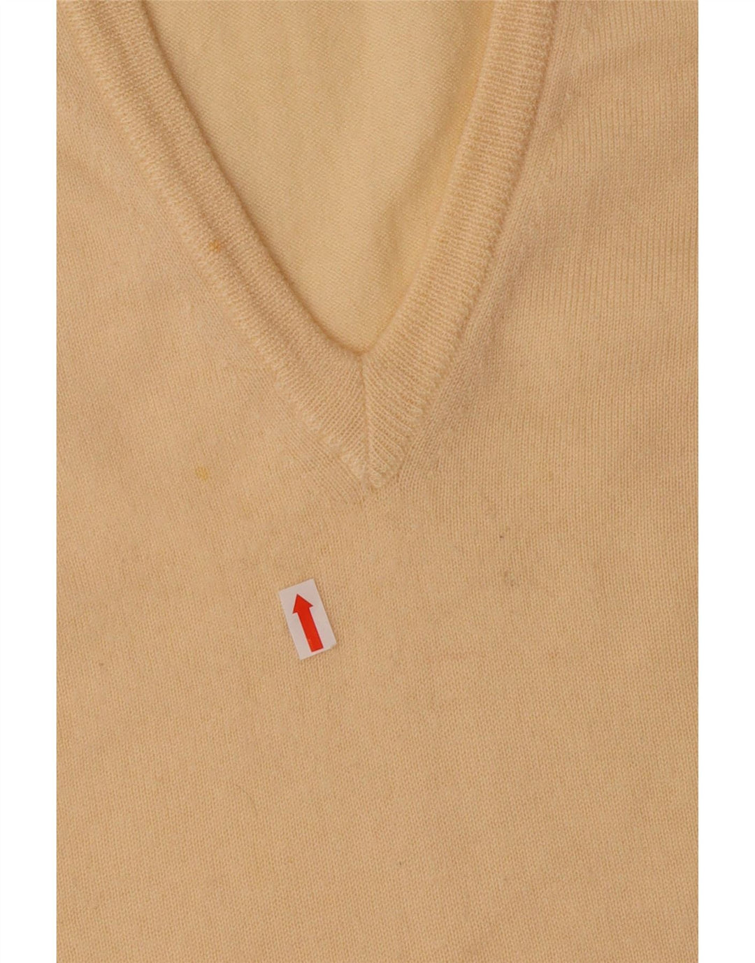 POLO Canotta da uomo con scollo a V IT 52 Large Giallo Lana Vergine