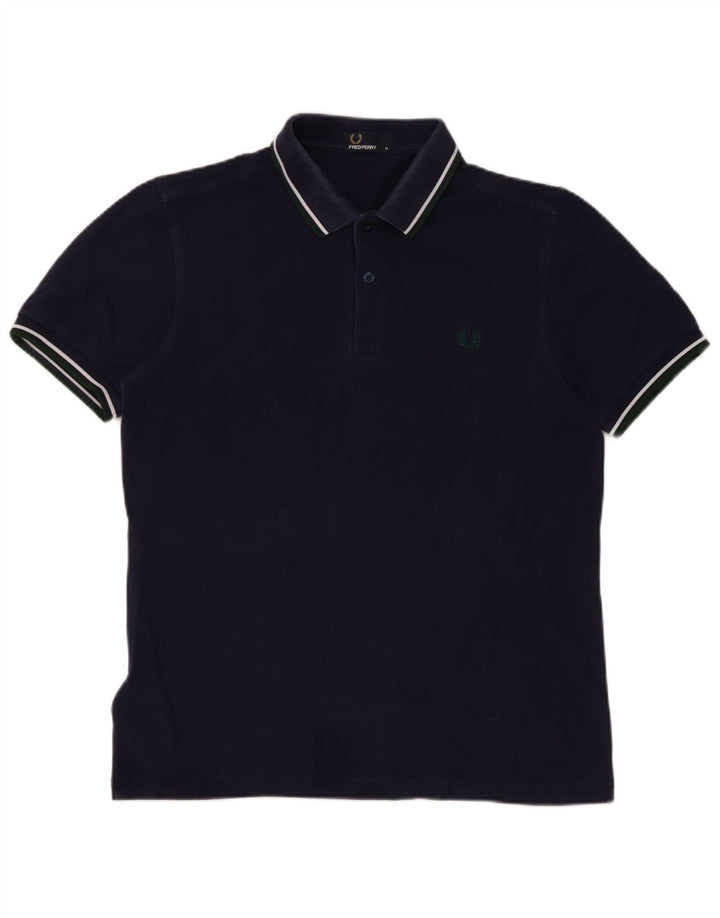 Polo da uomo Fred Perry in cotone blu navy medio