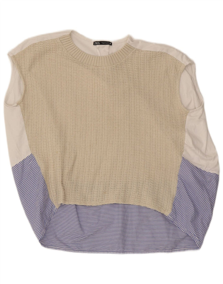 Camicetta senza maniche da donna Zara UK 10 Small multicolore Colourblock