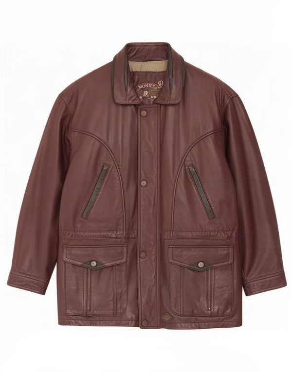 Giacca in pelle da uomo Montes UK 44 2XL Marrone