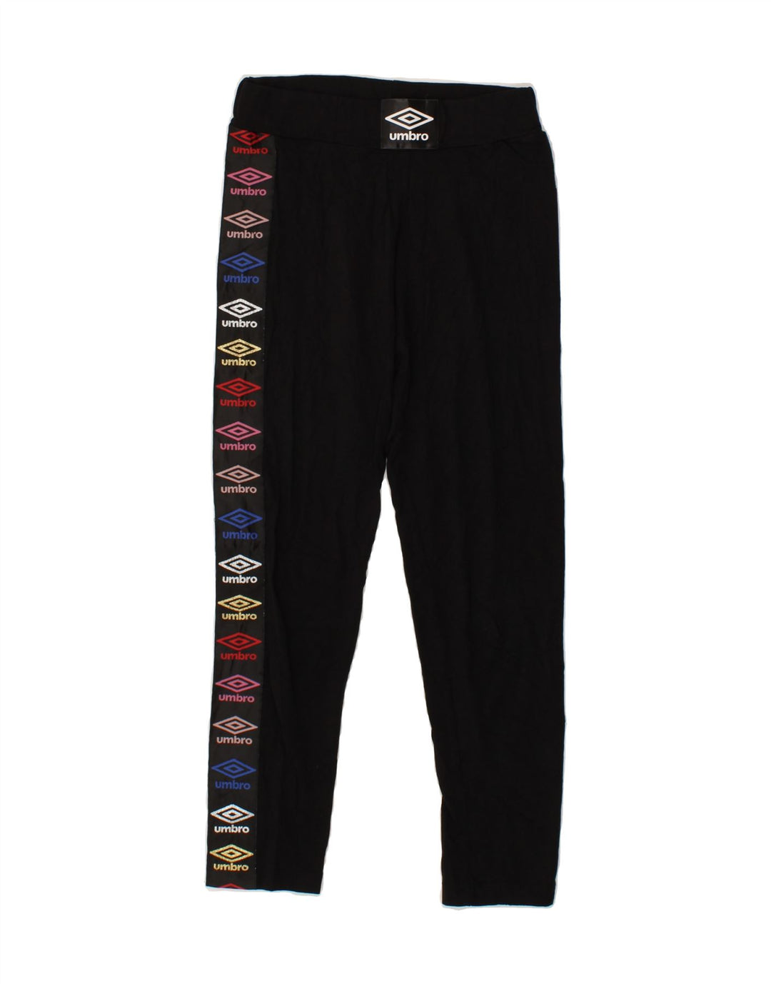 UMBRO Womens Graphic Leggings UK 8  Small Black Vintage Umbro and Second-Hand Umbro from Messina Hembry 