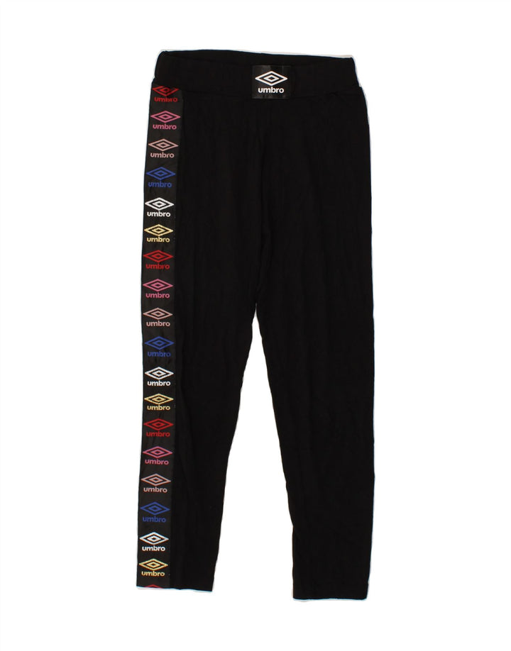 UMBRO Womens Graphic Leggings UK 8  Small Black Vintage Umbro and Second-Hand Umbro from Messina Hembry 