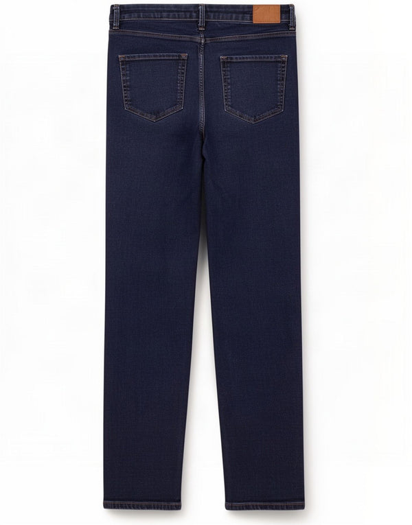 Marks & Spencer Jeans dritti Sienna da donna UK 16 Large W34 L30 Blu navy