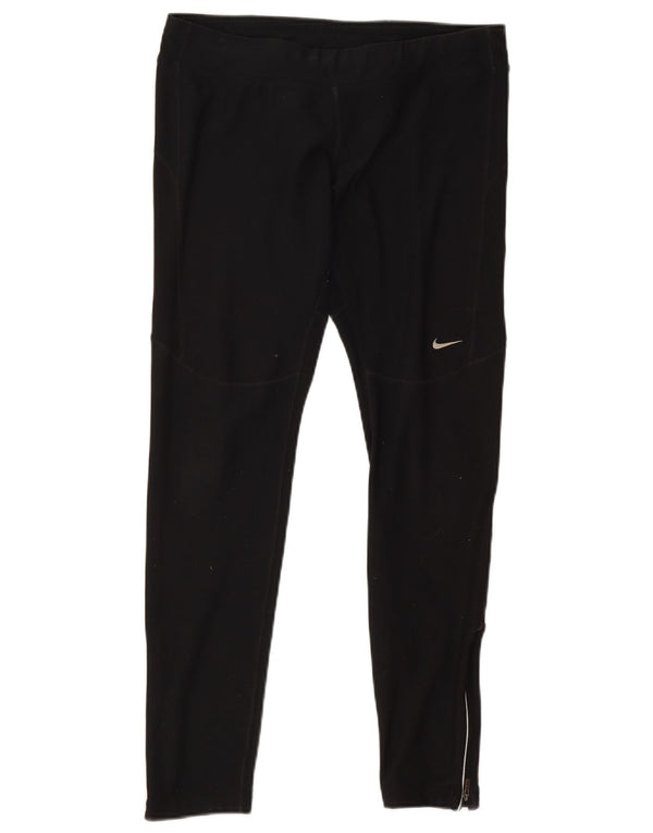 Nike Womens Dri Fit Leggings UK 16 Large  Black Polyester