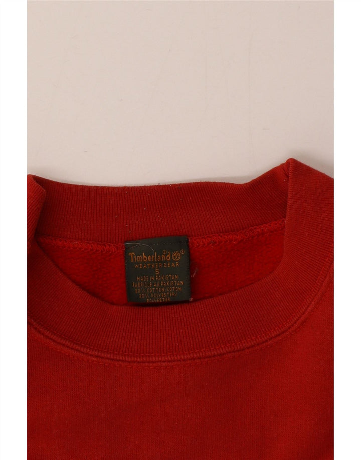 Timberland Felpa grafica da uomo Maglione piccolo cotone rosso
