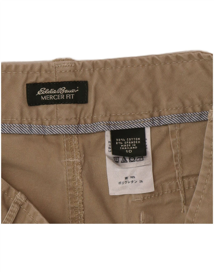 Pantaloncini cargo Eddie Bauer da donna Mercer Fit US 10 Large W32 in cotone beige