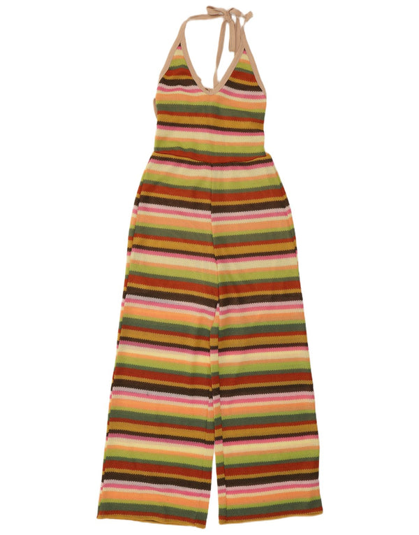 Tuta da donna SHEIN con scollo all'americana UK 14 Poliestere a righe multicolore medio