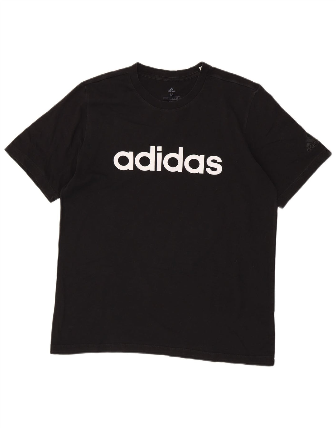 T-shirt grafica da uomo Adidas Top in cotone nero medio
