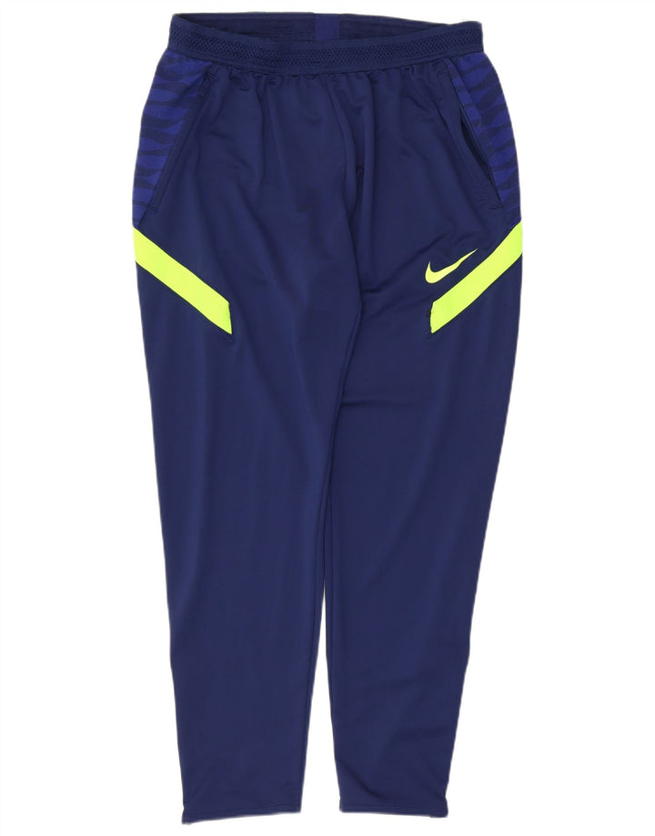 Pantaloni da tuta Nike Dri Fit da uomo, grandi, in poliestere color block blu navy