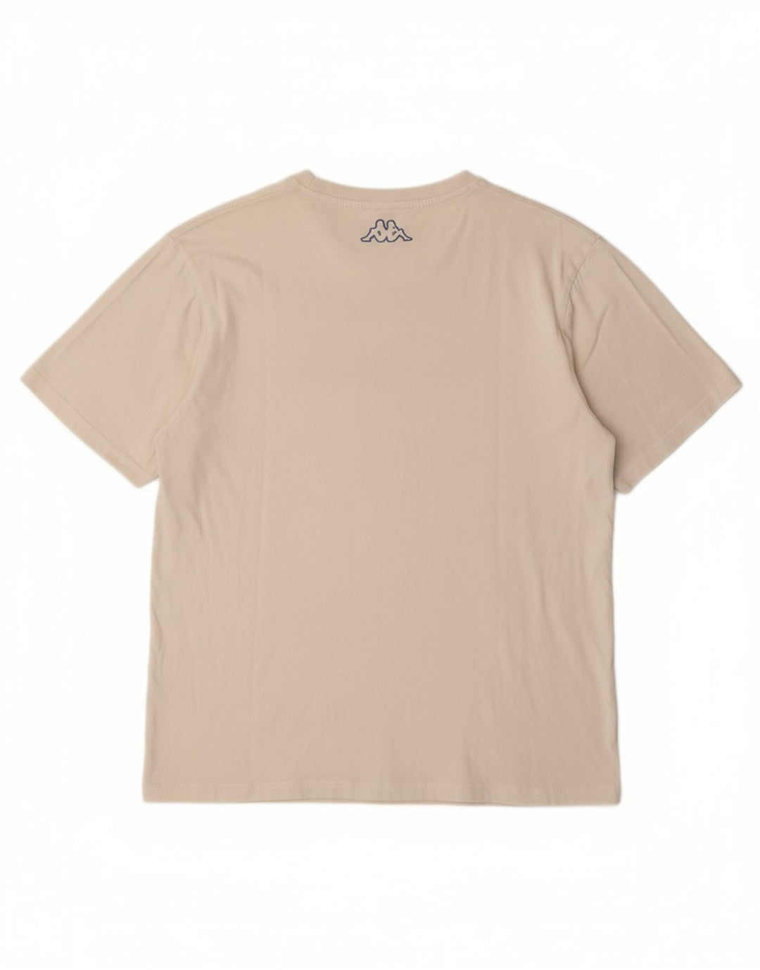 KAPPA Mens Graphic T-Shirt Top Medium Off White Cotton