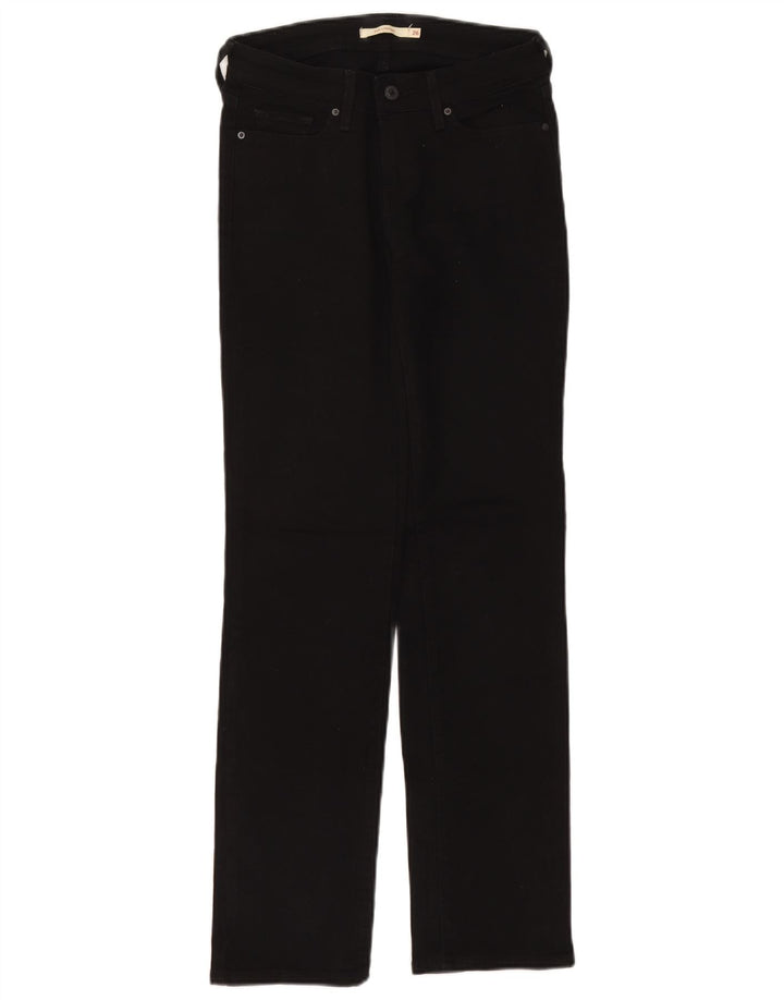 Jeans dritti Levi's 714 da donna W26 L30 cotone nero