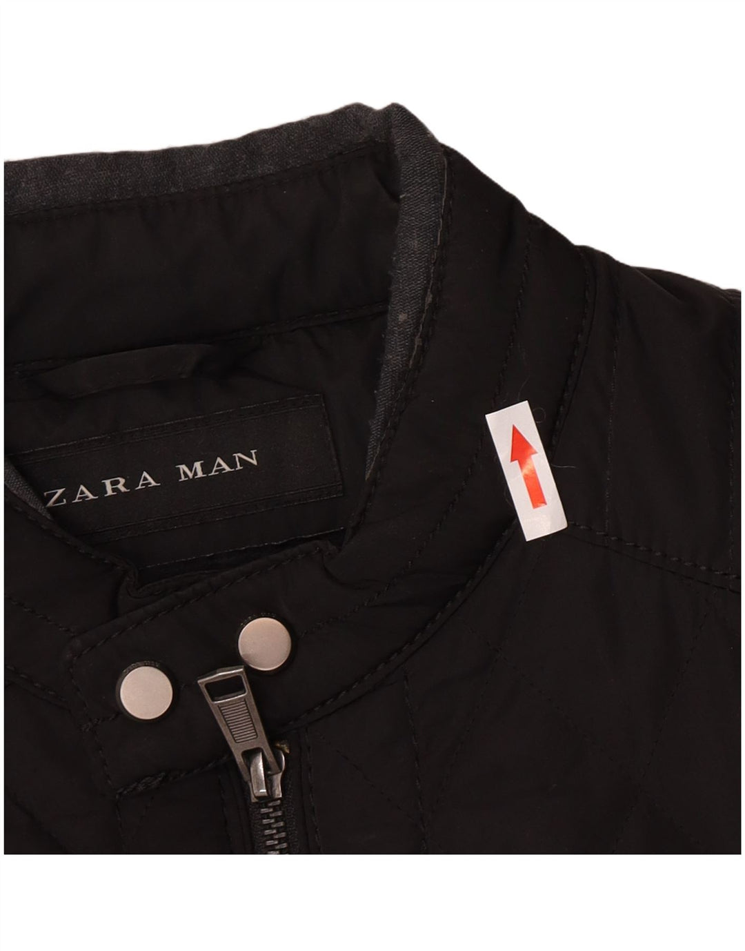 Giacca trapuntata da uomo Zara UK 40 grande poliestere nero