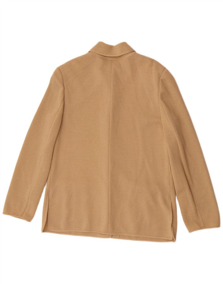 Maglione cardigan da donna Luisa Spagnoli UK 14 Lana beige medio