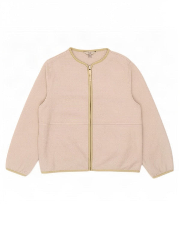 Giacca in pile da donna Marks & Spencer UK 14 Poliestere grigio medio