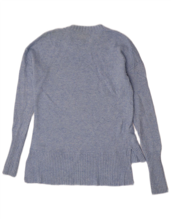 J. Crew Maglione maglione girocollo da donna UK 2 2XS Lana blu