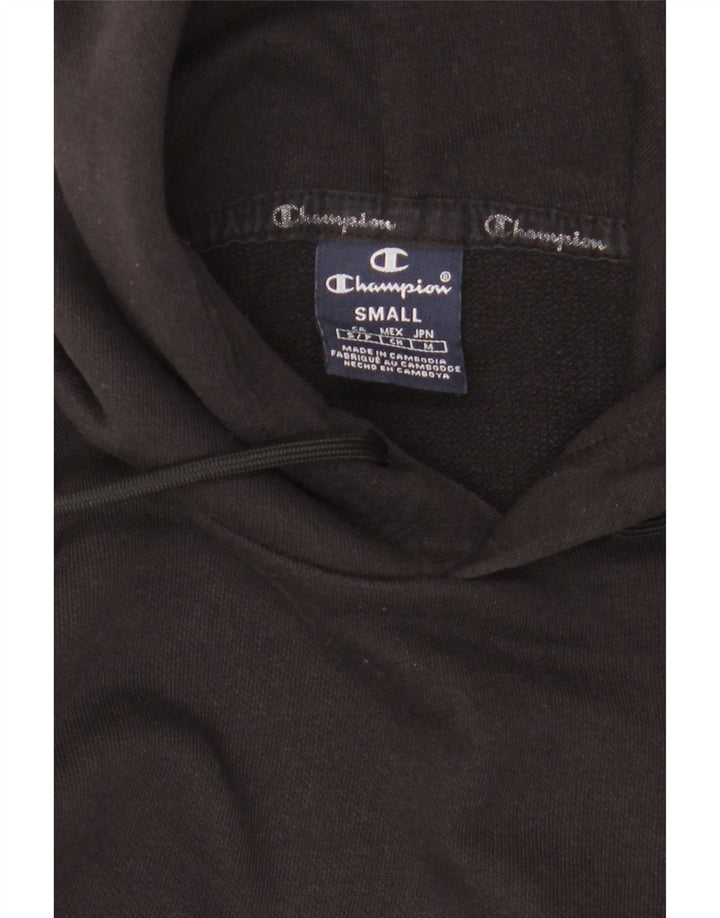 Maglione con cappuccio grafico da uomo Champion piccolo nero