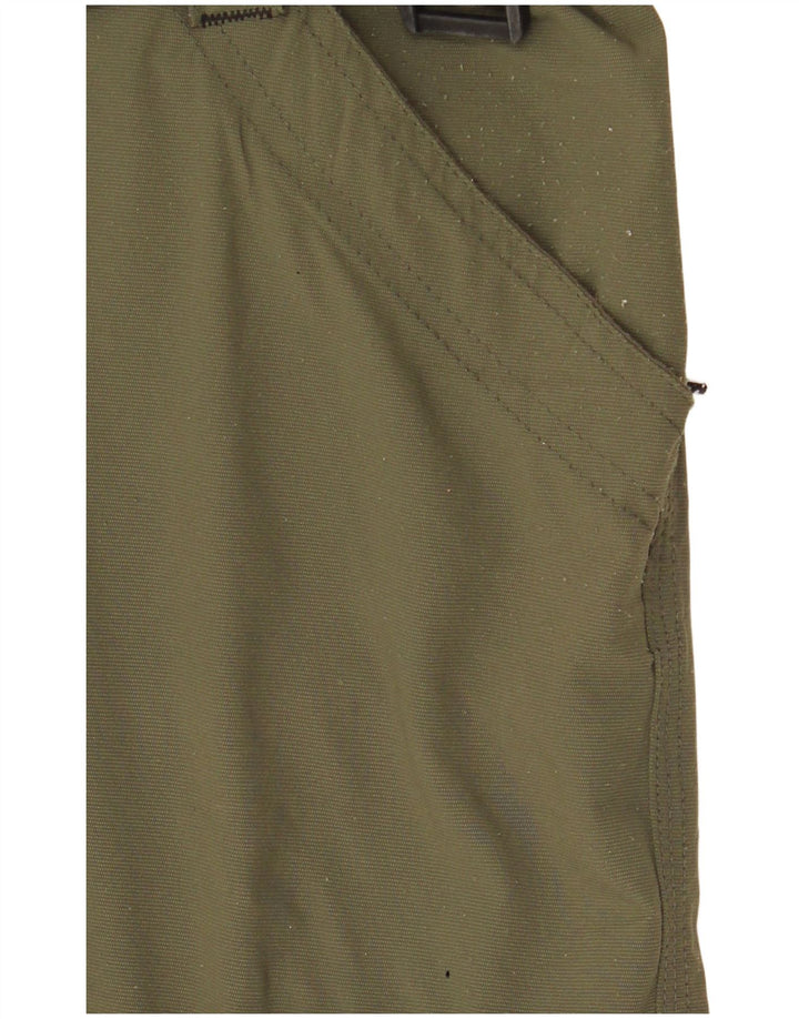 Pantaloncini cargo grafici vintage da uomo grandi W34 color block kaki