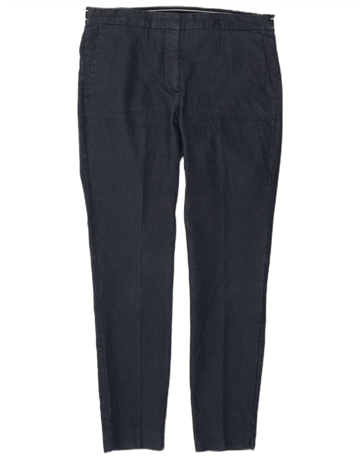 ZARA Womens Slim Chino Trousers Medium W32 L27 Navy Blue