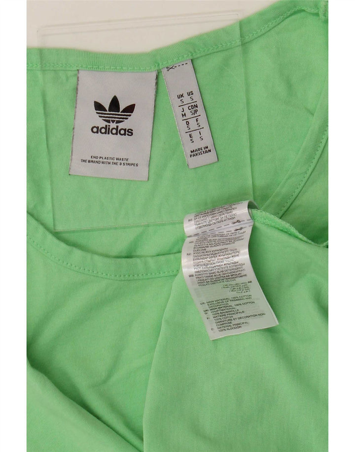 Canotta Adidas da uomo piccola in cotone verde